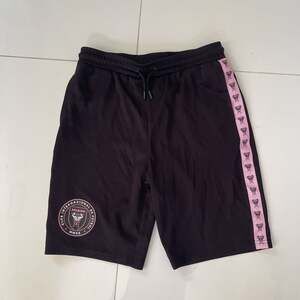 Inter Miami CF Black & Pink Soccer Fan Sweat Shorts Size 12-13YRS